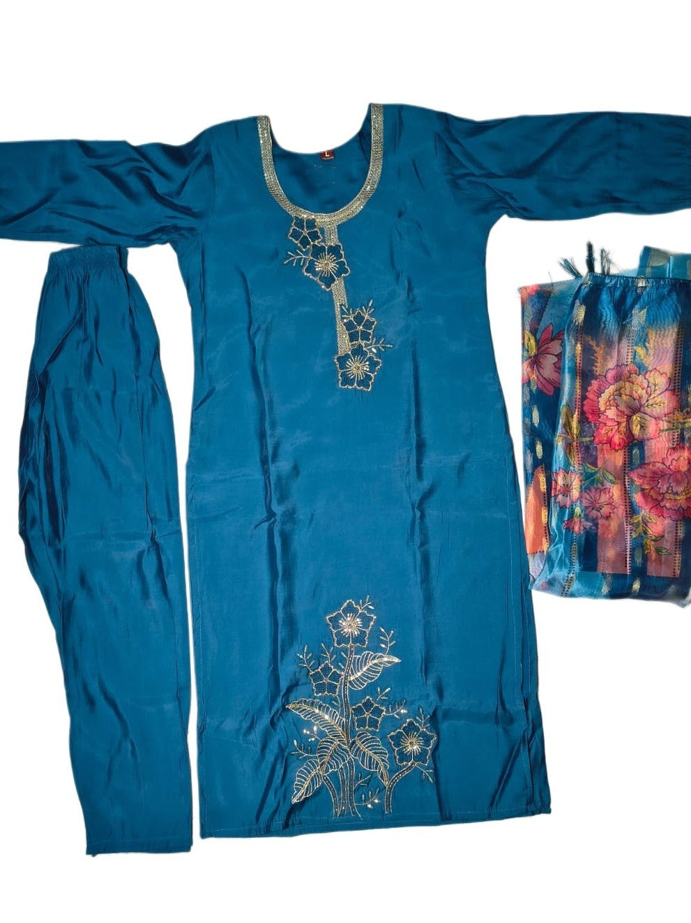 Roman Silk Kurti 3-piece Set...