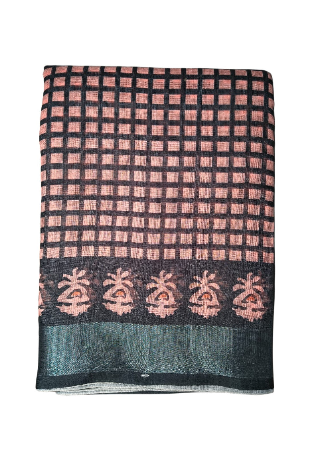 LINEN DIGITAL PRINT SAREE WITH HEVY ZARI PATTA