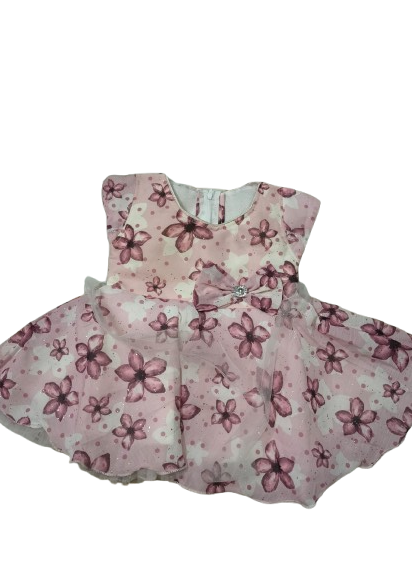 Charming Floral & Plaid Toddler Dress
