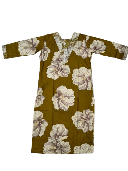 Cotton V-neck Kurti