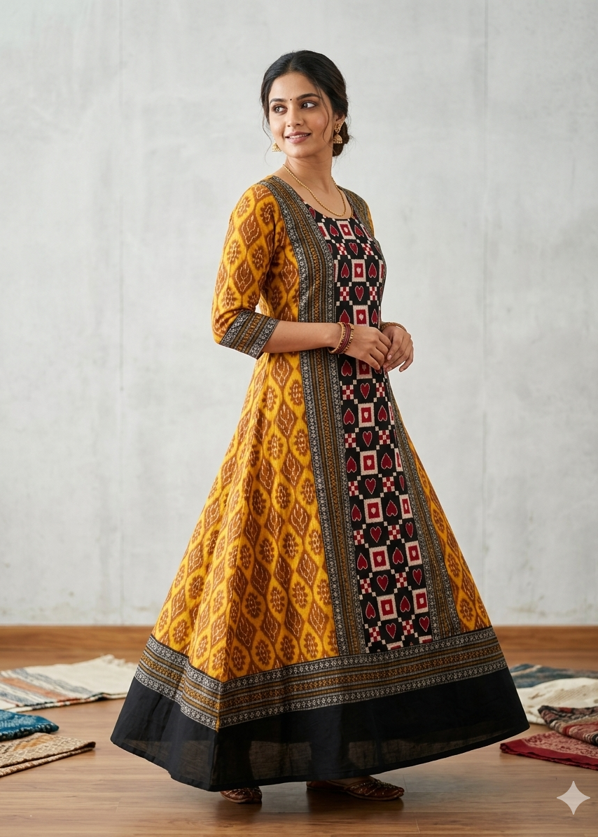 Sambalpuri Cotton Ghera Kurti