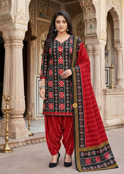 Sambalpuri Patiyala Kurti Set
