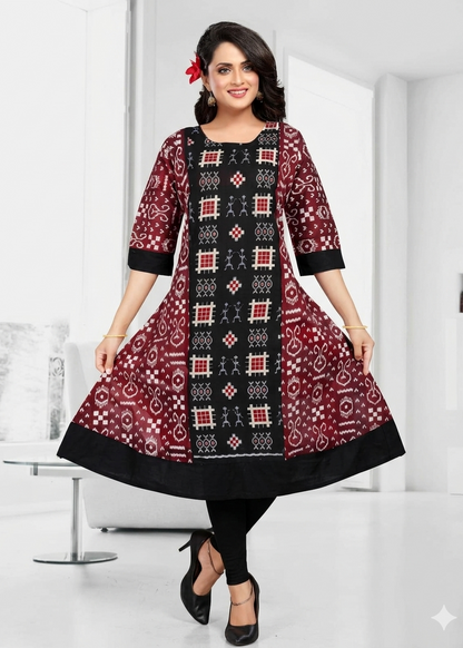 Sambalpuri Cotton Ghera Kurti