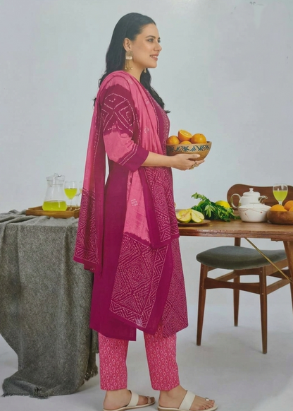 Cotton 3piece kurti set