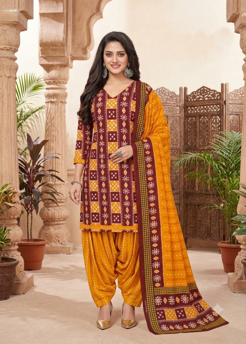 Sambalpuri Patiyala Kurti Set