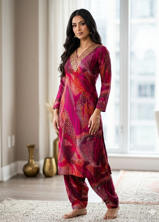 Muslin Fabric 2-piece Kurti....