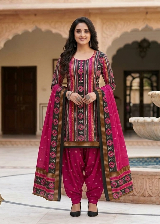 Sambalpuri Patiyala Kurti Set
