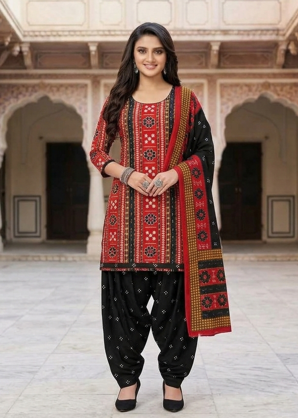 Sambalpuri Patiyala Kurti Set