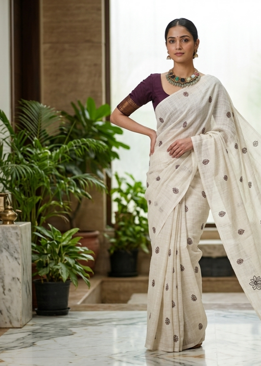 SOFT CHANDERI SAREE