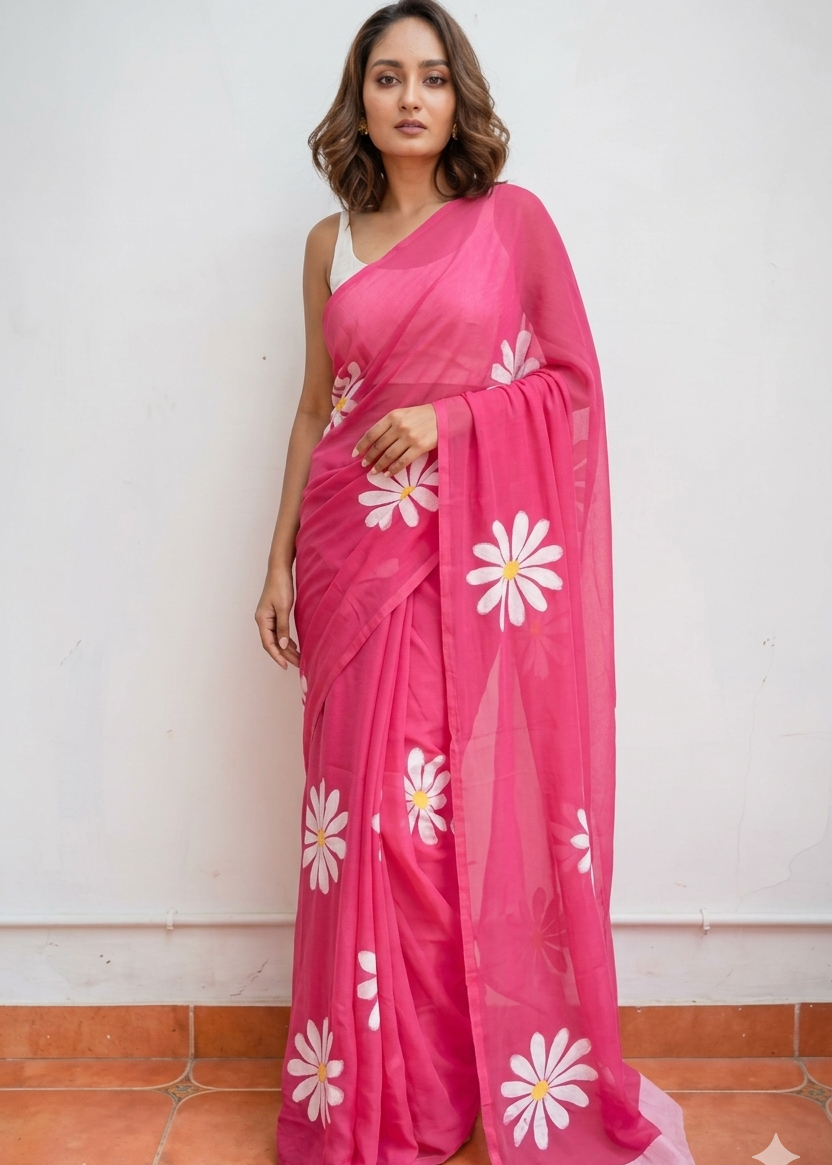 Floral Digital Print Saree