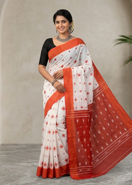 LINEN DIGITAL PRINT SAREE WITH HEVY ZARI PATTA