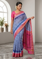 LINEN DIGITAL PRINT SAREE WITH HEVY ZARI PATTA