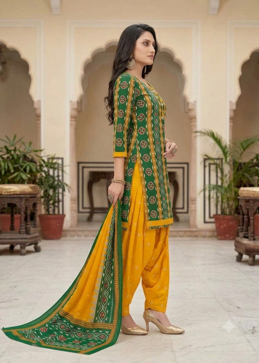 Sambalpuri Patiyala Kurti Set