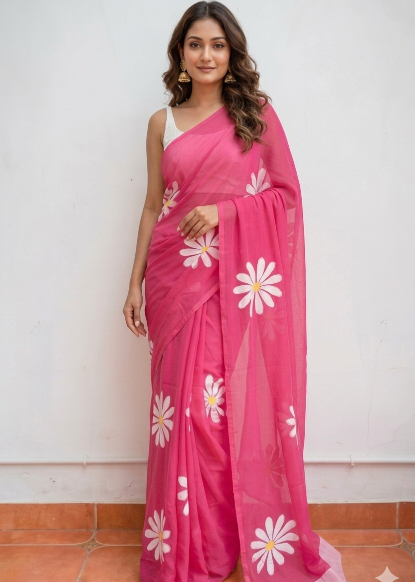 Floral Digital Print Saree