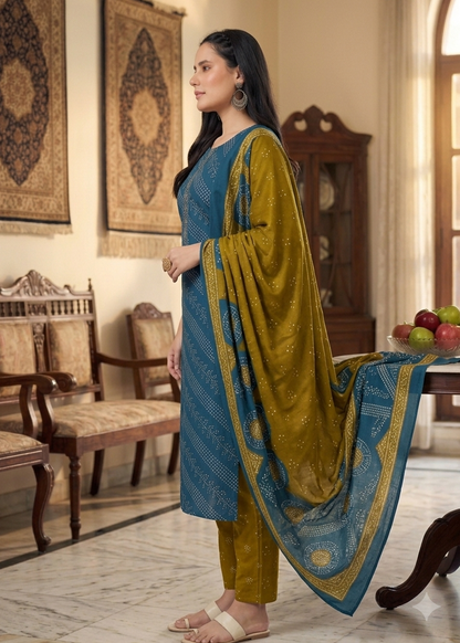 Cotton 3piece kurti set