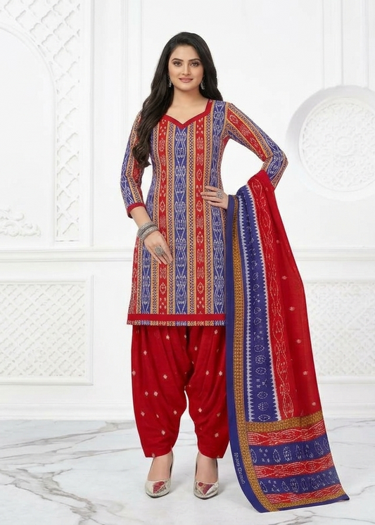 Sambalpuri Patiyala Kurti Set
