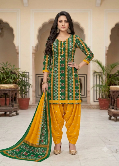 Sambalpuri Patiyala Kurti Set
