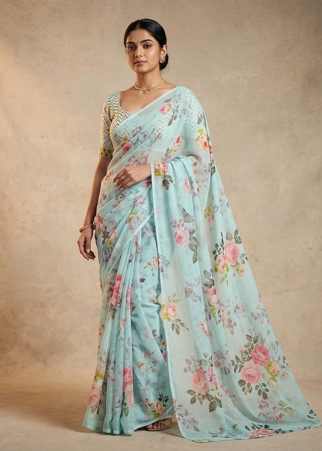 SOFT CHANDERI SAREE