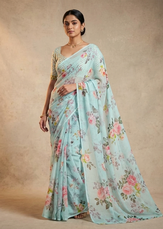 SOFT CHANDERI SAREE