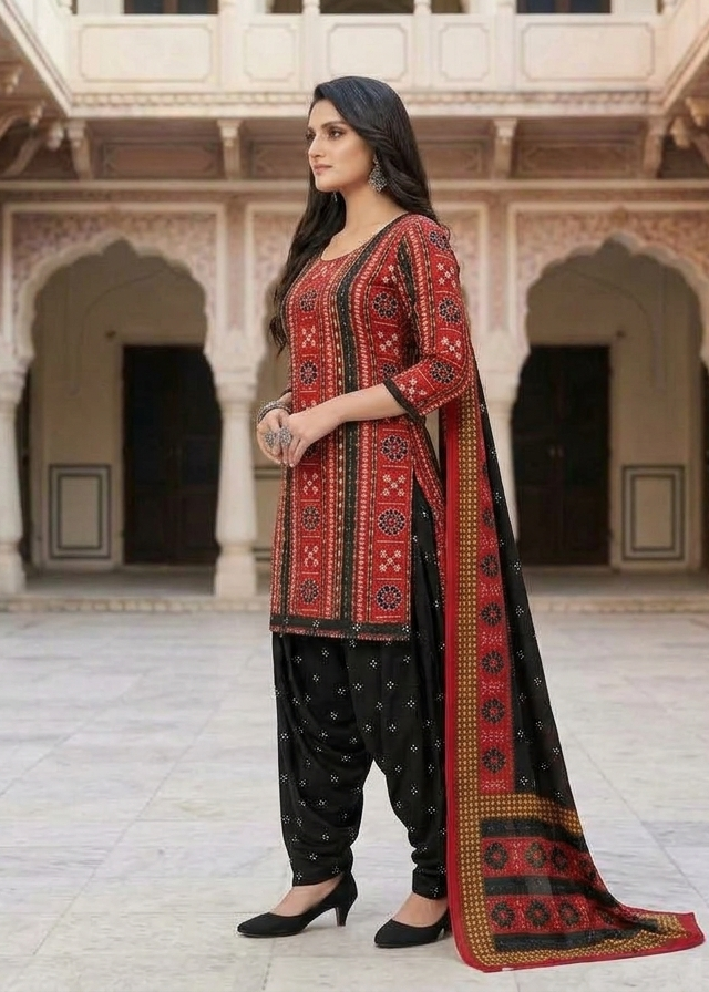 Sambalpuri Patiyala Kurti Set