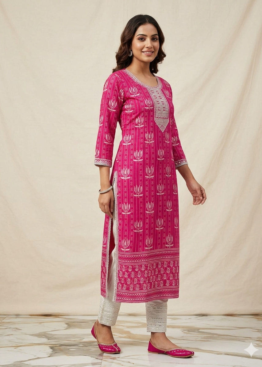 Cotton Floral Kurti