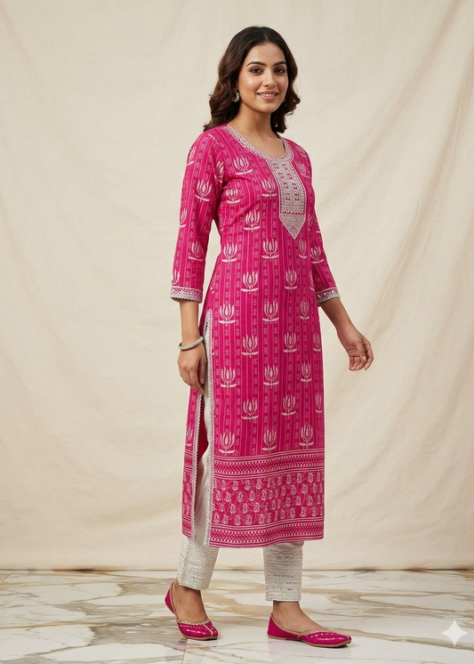 Cotton Floral Kurti