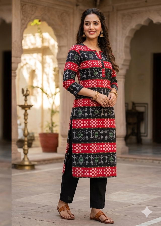 Sambalpuri Print Cotton Kurti