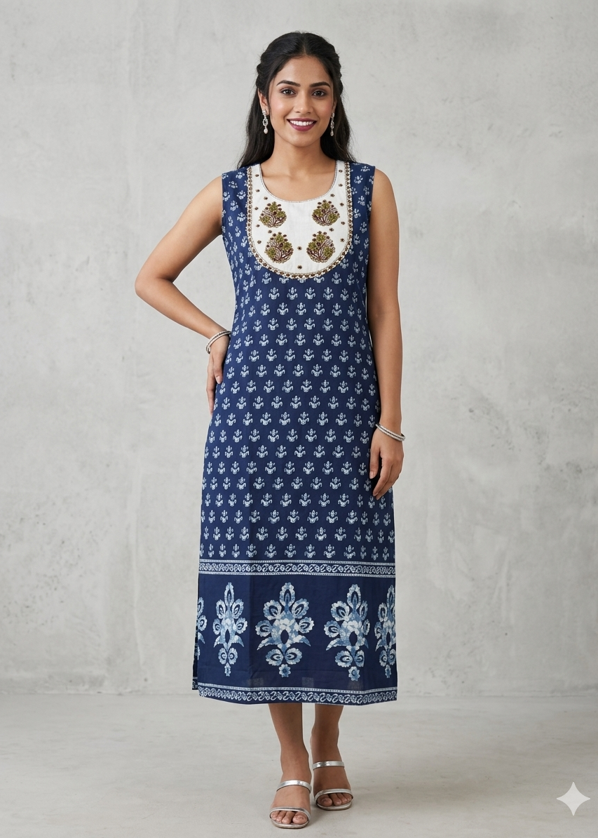 Cotton Kurti With Sleeves