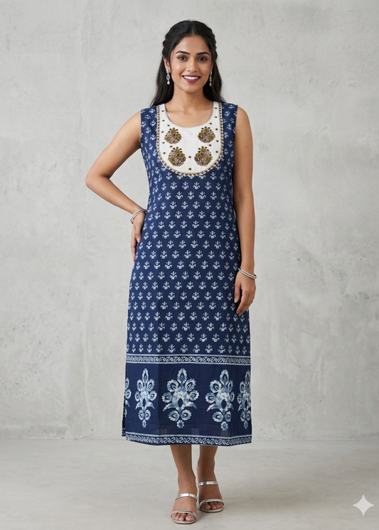 Cotton Kurti With Sleeves