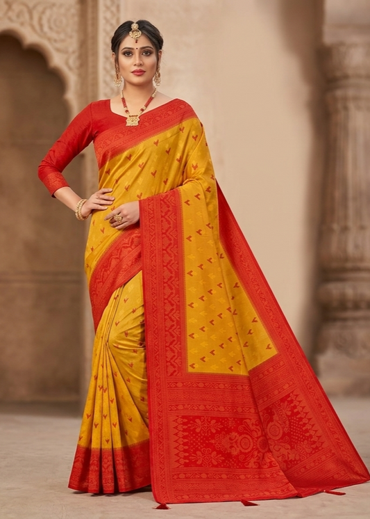 Ikkat silk Saree