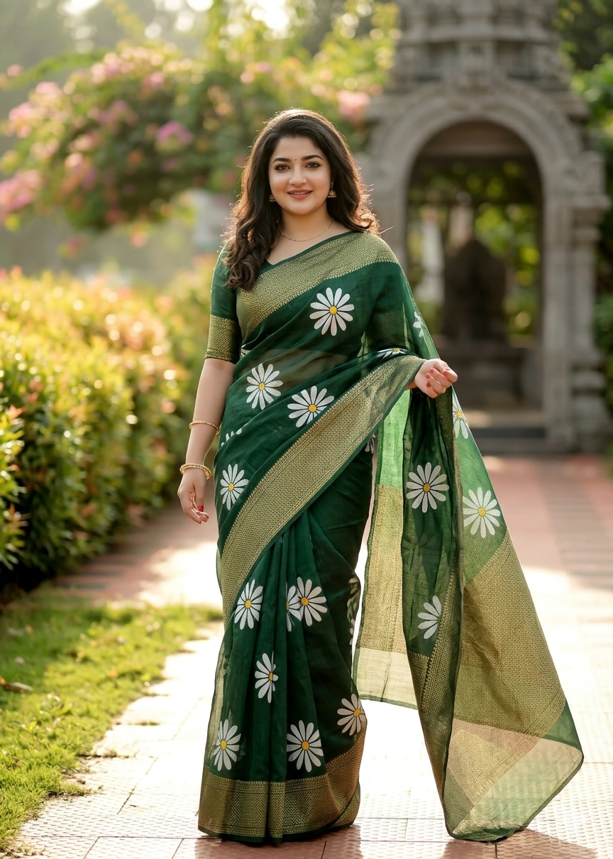 Floral Digital Print Saree