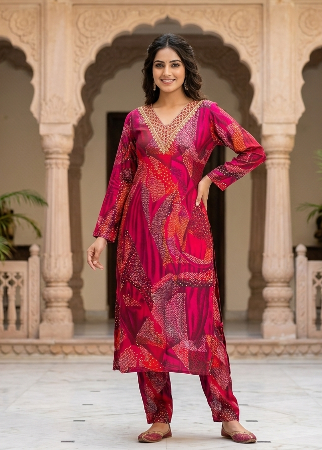Muslin Fabric 2-piece Kurti....