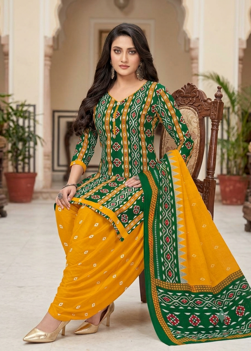 Sambalpuri Patiyala Kurti Set
