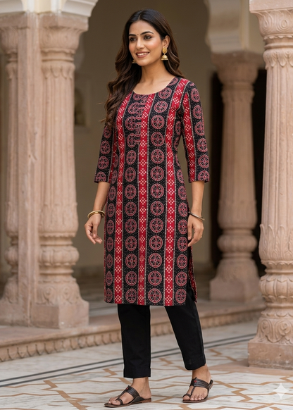 Sambalpuri Print Cotton Kurti