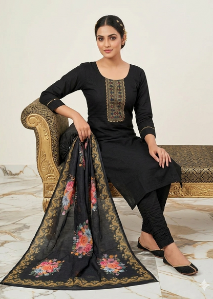 Roman Silk Kurti 3Pc Set