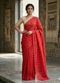 LINEN DIGITAL PRINT SAREE WITH HEVY ZARI PATTA