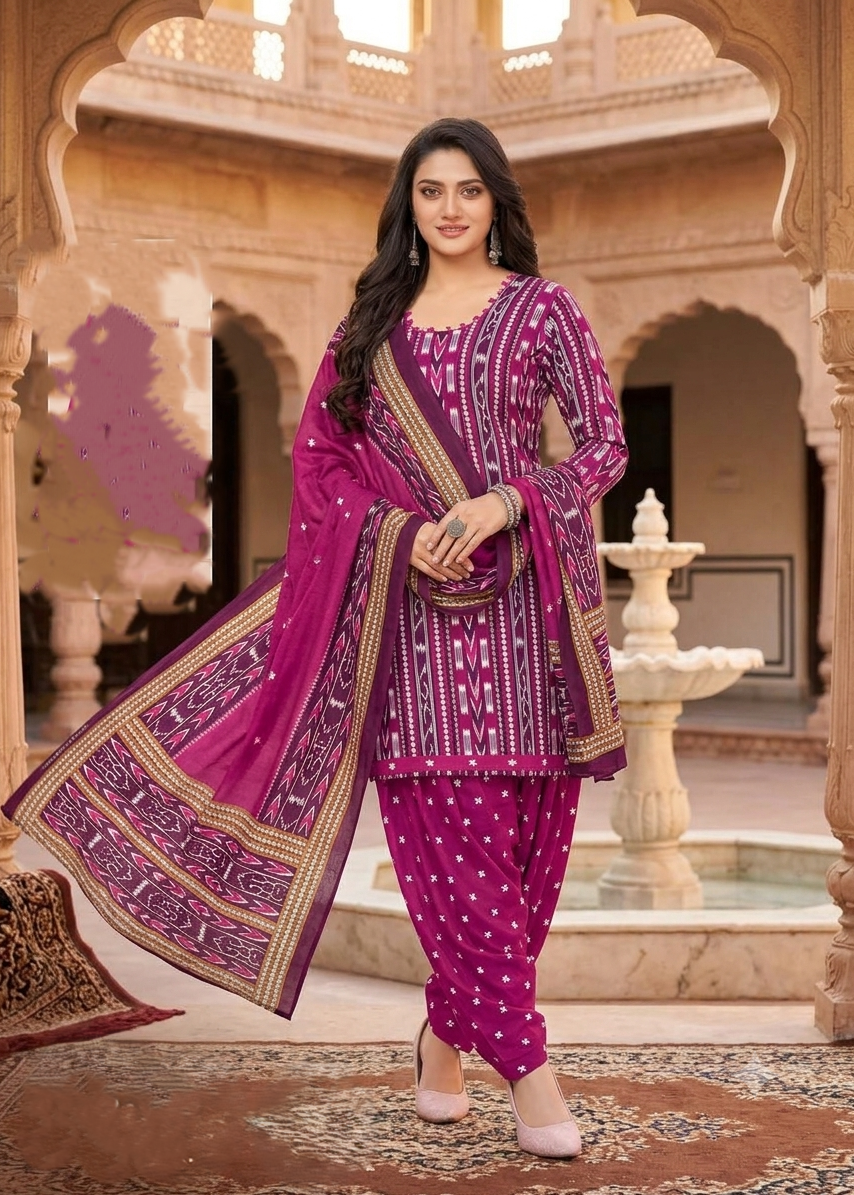 Sambalpuri Patiyala Kurti Set