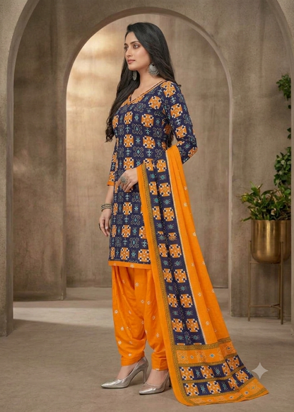 Sambalpuri Patiyala Kurti Set