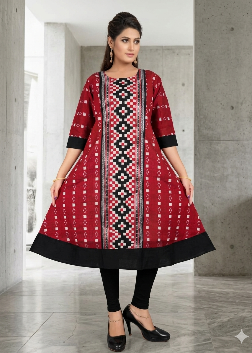 Sambalpuri Cotton Ghera Kurti