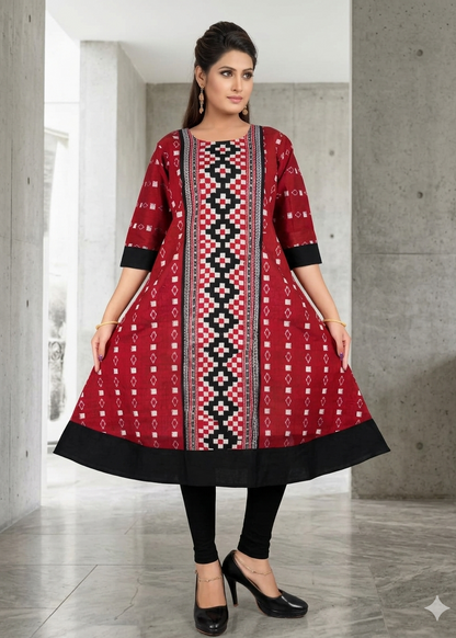 Sambalpuri Cotton Ghera Kurti