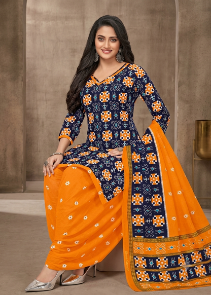 Sambalpuri Patiyala Kurti Set