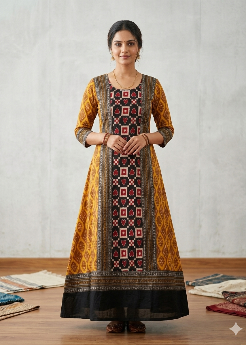 Sambalpuri Cotton Ghera Kurti