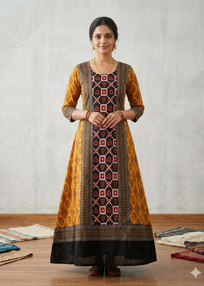 Sambalpuri Cotton Ghera Kurti