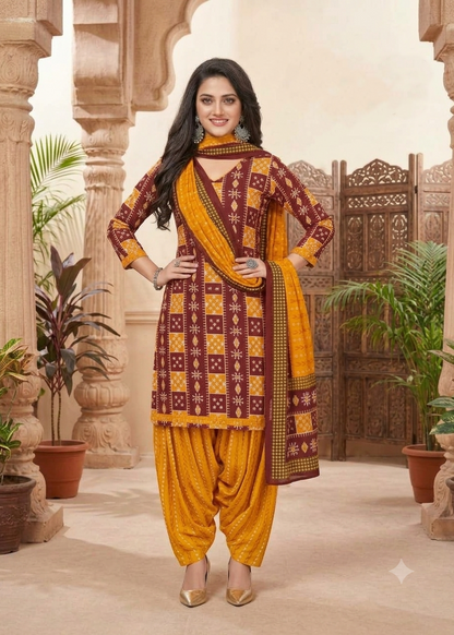 Sambalpuri Patiyala Kurti Set