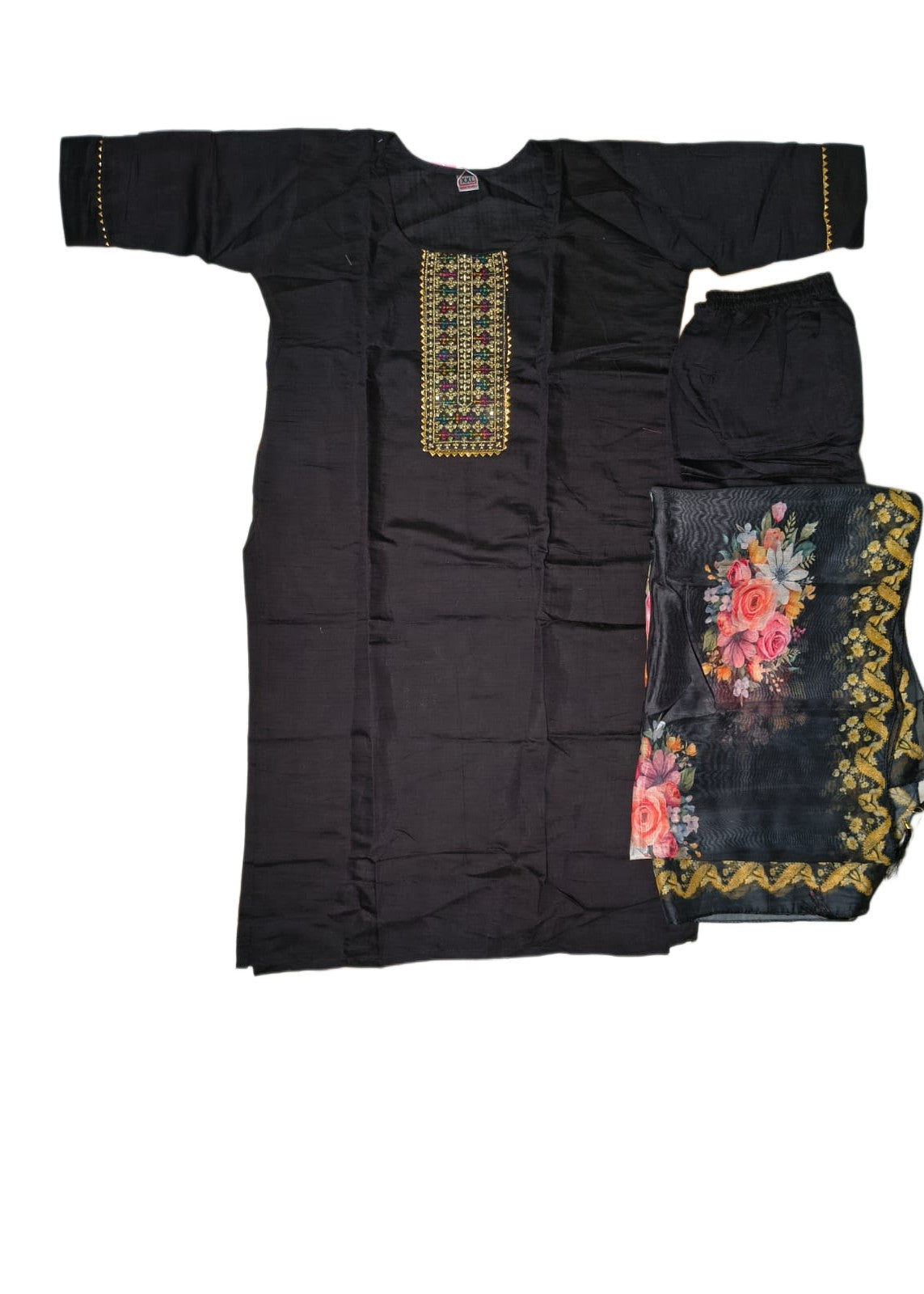 Roman Silk Kurti 3Pc Set