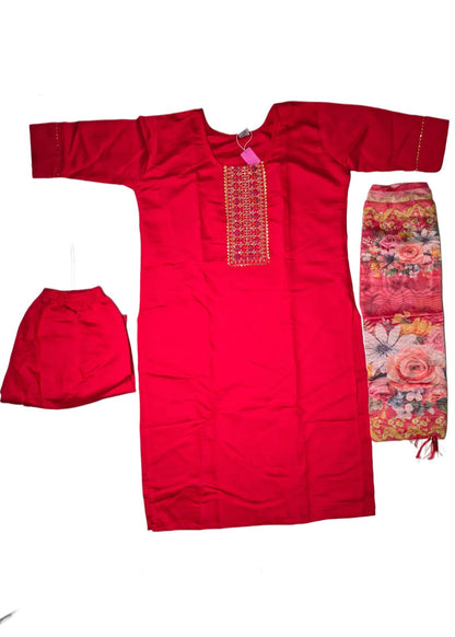 Roman Silk Kurti 3-piece Set...