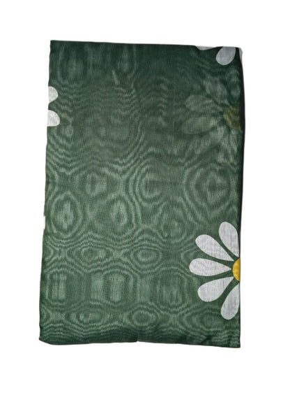LINEN DIGITAL PRINT SAREE WITH HEVY ZARI PATTA