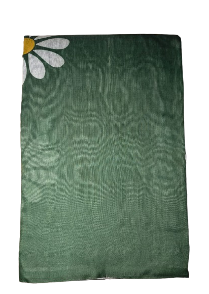 LINEN DIGITAL PRINT SAREE WITH HEVY ZARI PATTA
