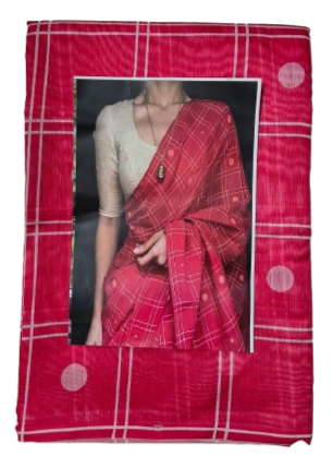 LINEN DIGITAL PRINT SAREE WITH HEVY ZARI PATTA