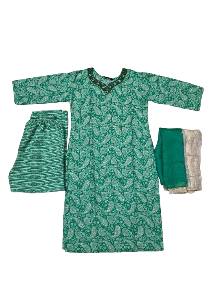 Cotton Kurti 3-Piece Set